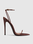 ANDX Sandal - Chocolate Satin - FEMME LA