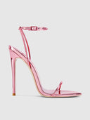 ANDX Sandal - Metallic Pink - FEMME LA. Light Pink Metallic Heel.