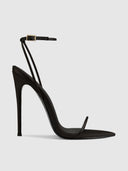 ANDX Sandal - Satin Black - FEMME LA