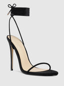 Barely There Lace Up Heel - Noir - FEMME LA