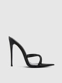 Donatella Mule - Noir Satin - FEMME LA