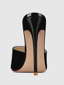 Gianni Patent Mule - Black - FEMME LA