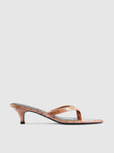 Ginza Thong Slipper - Taupe Croc - FEMME LA