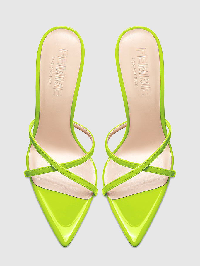 Femme Los store Angeles lime green heels