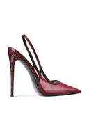 212 Slingback - Mulberry Python