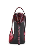 212 Slingback - Mulberry Python