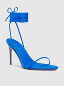 3.0 Barely There Lace Up Heel - Cobalt - FEMME LA