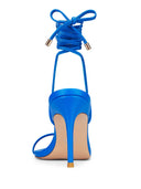 3.0 Barely There Lace Up Heel - Cobalt - FEMME LA