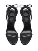 3.0 Barely There Lace Up Heel - Noir - FEMME LA