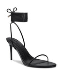 3.0 Barely There Lace Up Heel - Noir - FEMME LA