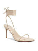 3.0 Barely There Lace Up Heel- Nude - FEMME LA