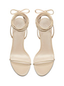 3.0 Barely There Lace Up Heel - Nude - FEMME LA