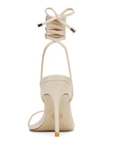 3.0 Barely There Lace Up Heel- Nude - FEMME LA