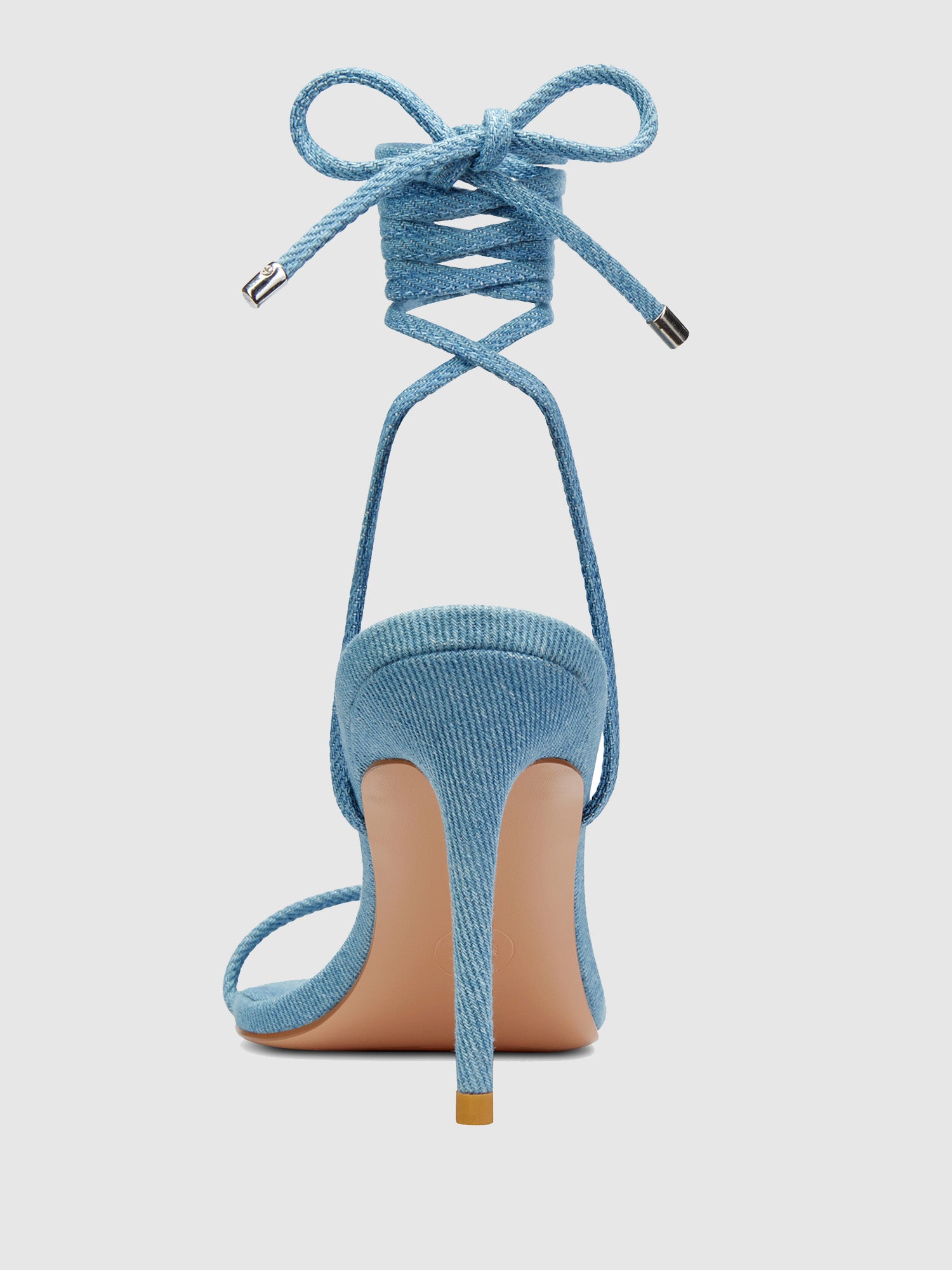 Denim lace up heels on sale