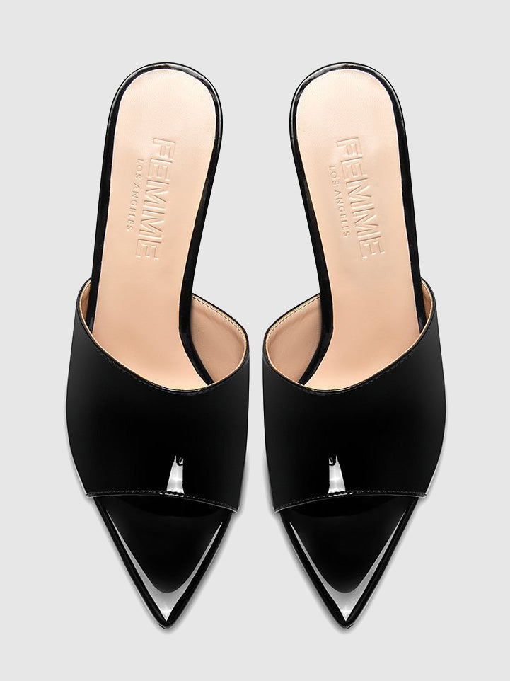 Gianni Patent Mule Black