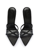 Donatella Mule - Noir Satin