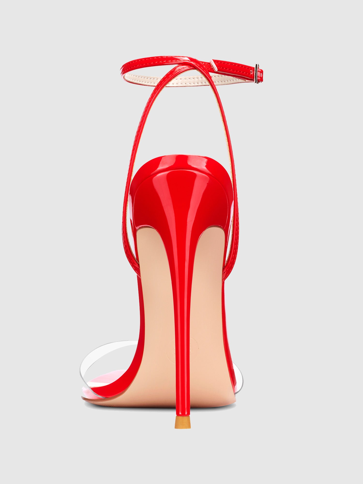 Red patent sales strappy heels