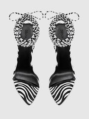 Miller Thigh High Lace Up - Zebra