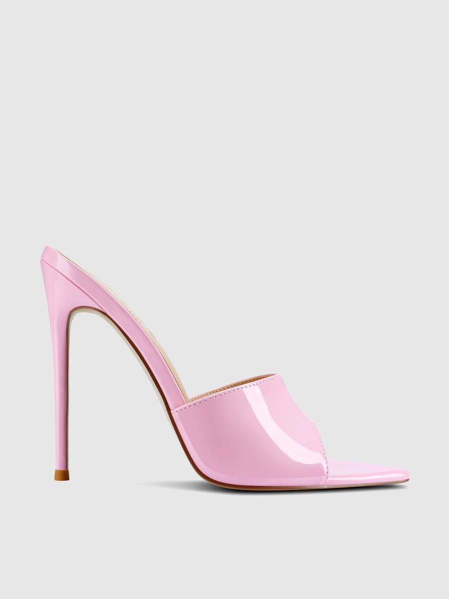 Gianni Patent Mule - Barbie Pink – Femme LA