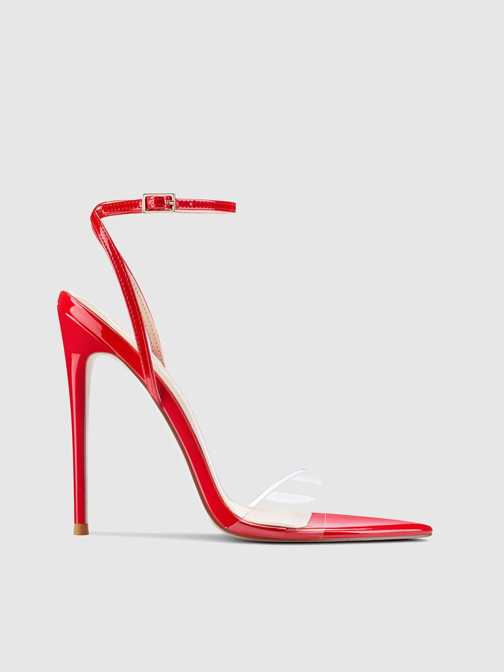 GG Heel Patent PVC Rouge Femme LA