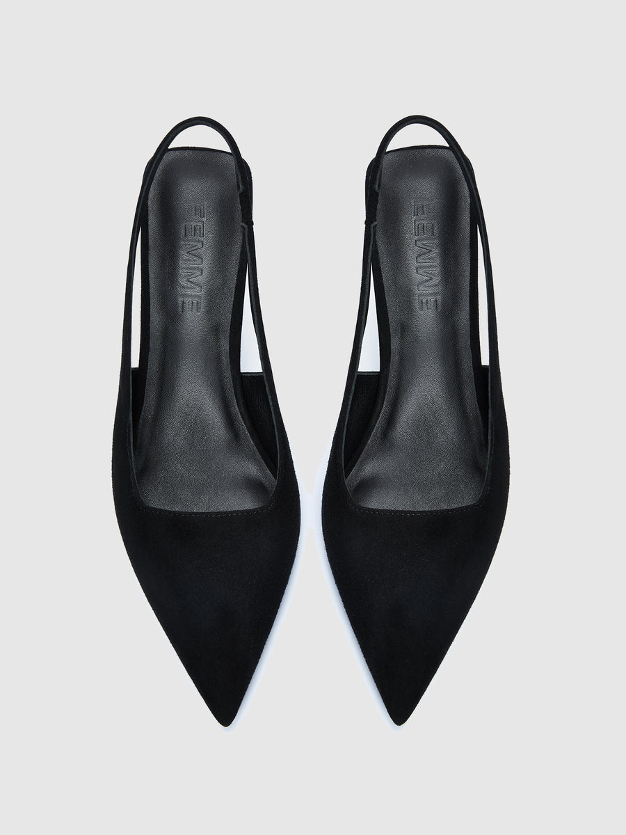 G55 Slingback - Suede Noir