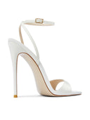 GG Heel - White Satin