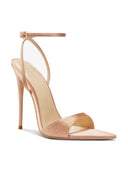 GG Heel Satin - Nude Crystal