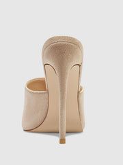 Gianni Suede Mule - Nude