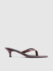 Ginza Thong Slipper - Brown Croc