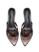 Ginza Thong Slipper - Brown Croc