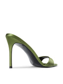 Kaia 100 Slipper - Khaki Satin