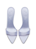 Kaia 100 Slipper - Lavender Grey Satin