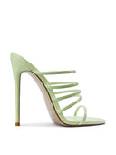 Kalós Slipper in Celestial Sage Patent - side view highlighting the glossy patent finish and slip-on silhouette