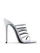Kalós Slipper in Patent White - side view highlighting the glossy patent finish and slip-on silhouette