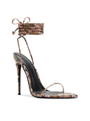 Luce Lace Up - Pink Python