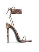 Luce Lace Up - Pink Python