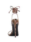 Luce Lace Up - Pink Python