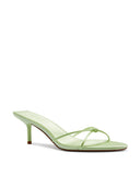 Maeve Slipper in Celestial Sage - side profile view showing the low self-covered heel