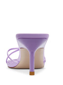 Maeve Slipper in Lilac - back view of the low, self-covered stiletto heel