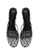 Osaka Slipper in Python, backless heel view