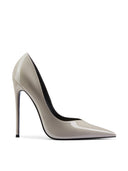 Rum 2.0 in Cashmere, front view of pointed-toe patent pump