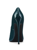 Rum 2.0 in Dark Teal, close-up of patent finish texture