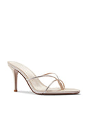 Sicilian Slipper - Nude Crystal Satin