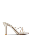 Sicilian Slipper - Nude Crystal Satin