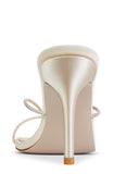 Sicilian Slipper - Nude Crystal Satin