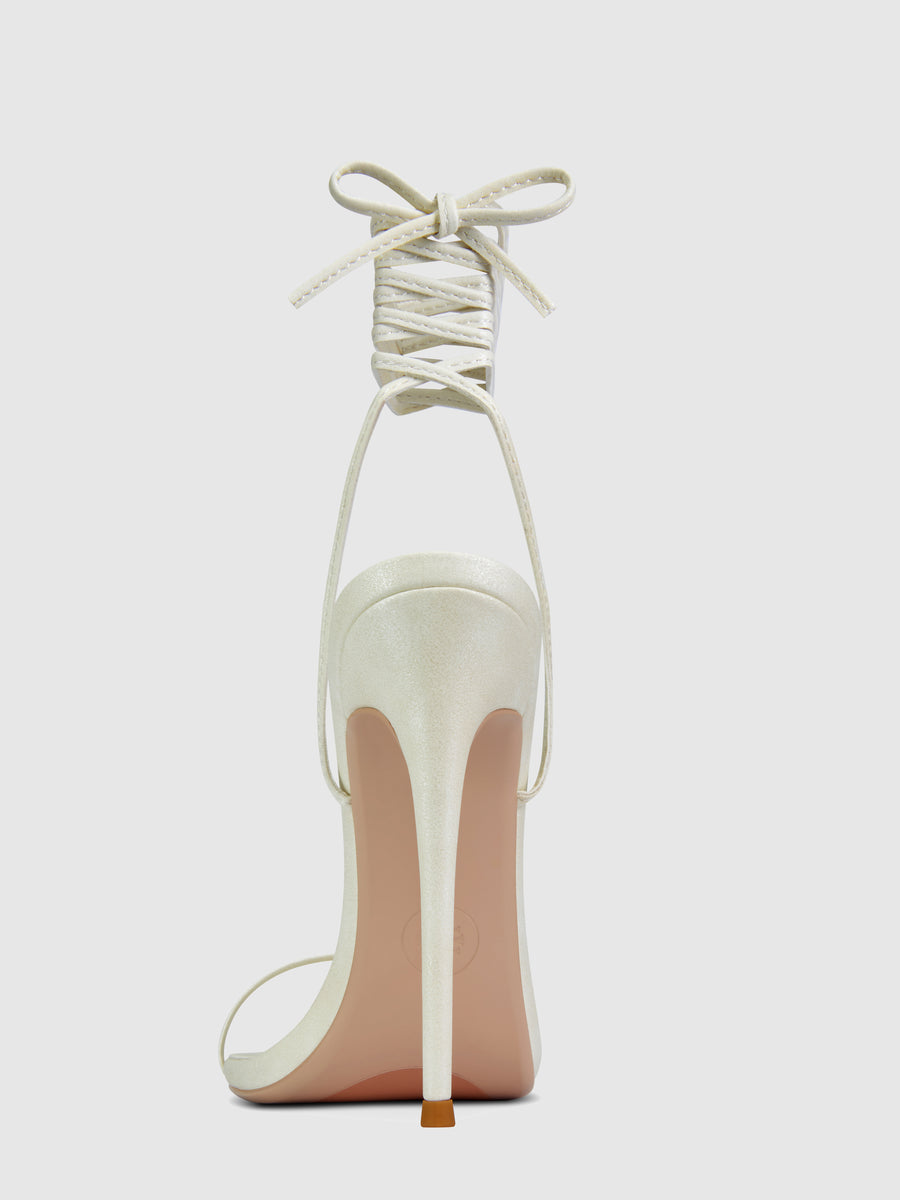 Soleil Lace Up - Glazed Cream