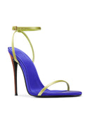 The Necessary Sandal in Tricolor, side profile showing adjustable ankle strap
