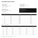FEMME LA size & fit guide — thigh-high shaft measurements