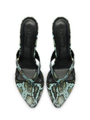 Tokyo Thong Sandal - Aqua Python