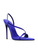 Vesper Sandal in Purple, side profile showing heel height